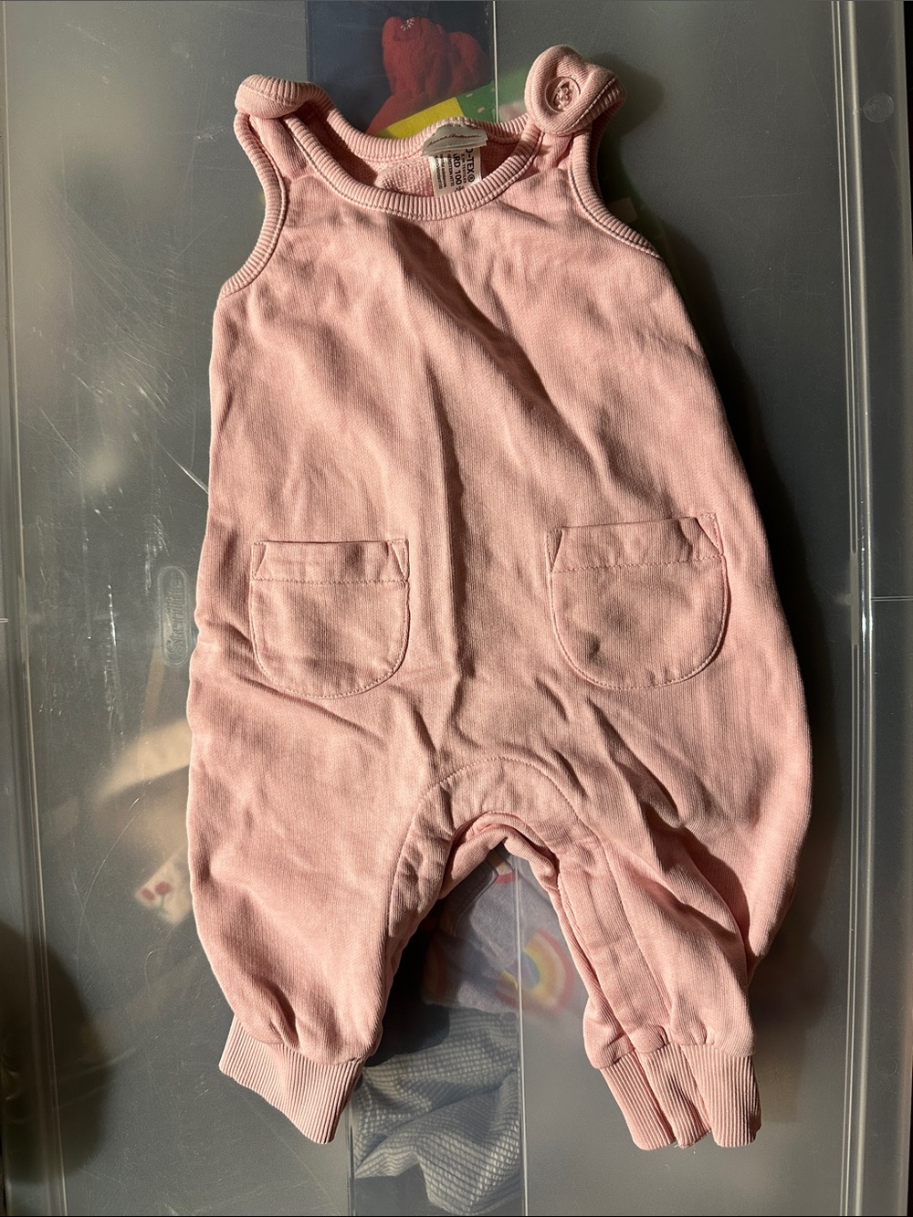 Hanna Andersson Light Pink Cotton Overalls